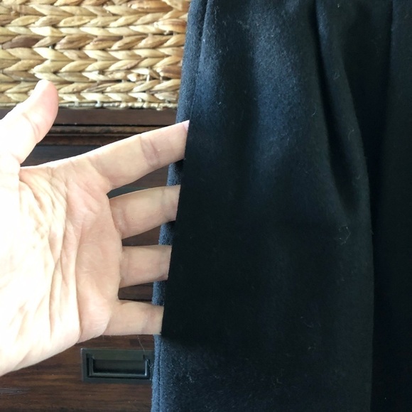 Vintage Breton Place black 100% wool maxi skirt in size 12 - Picture 3 of 4